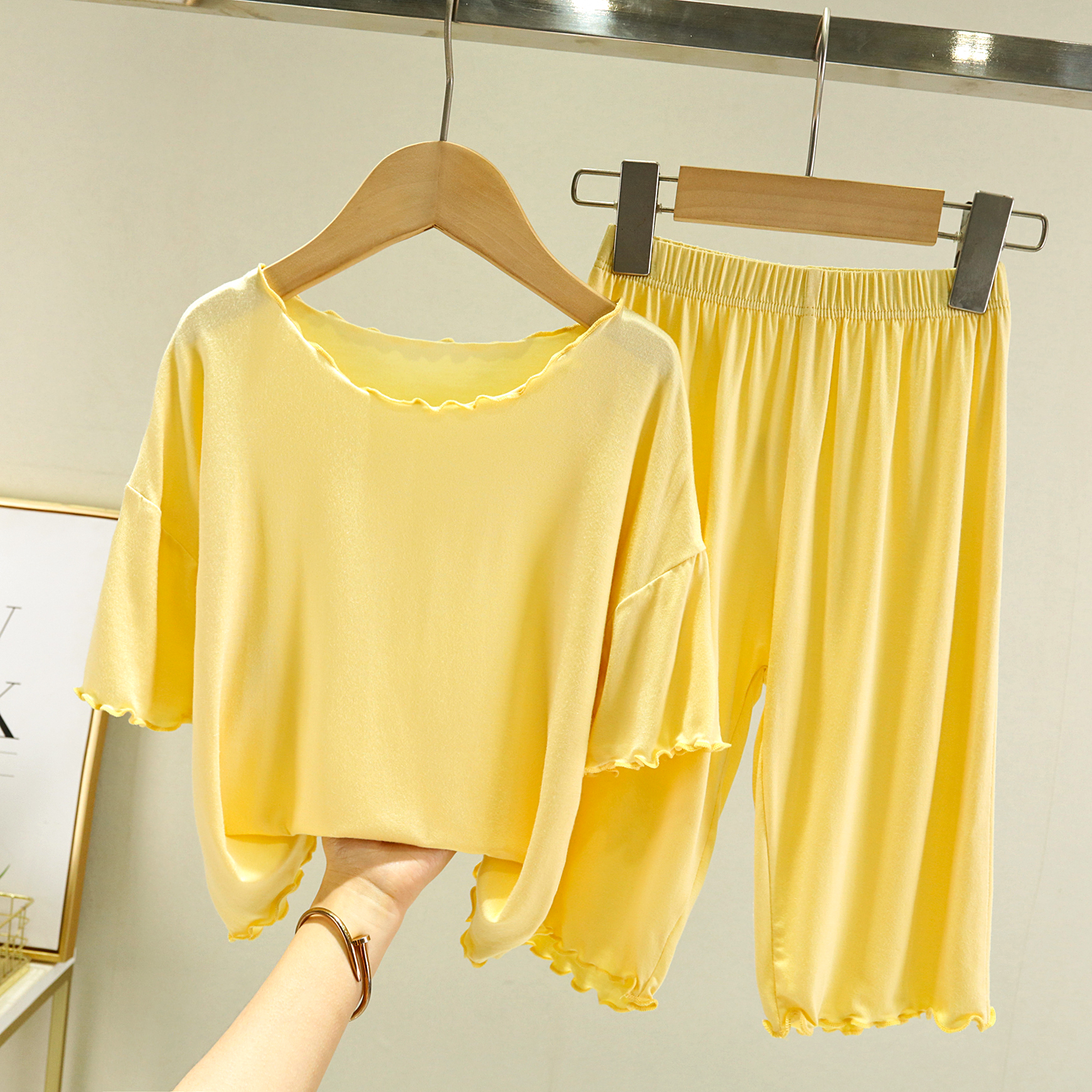 儿童莫代尔夏季空调家居服