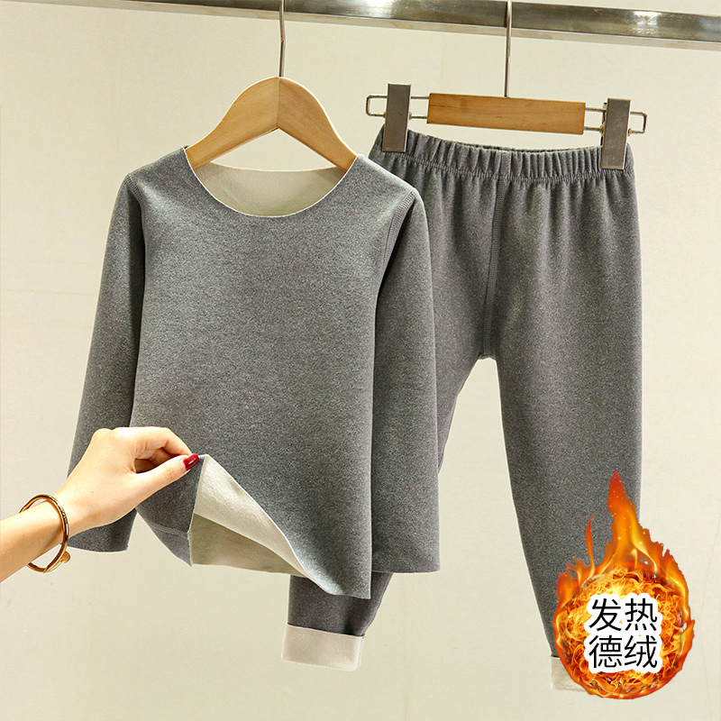 秋冬季儿童德绒保暖内衣家居服