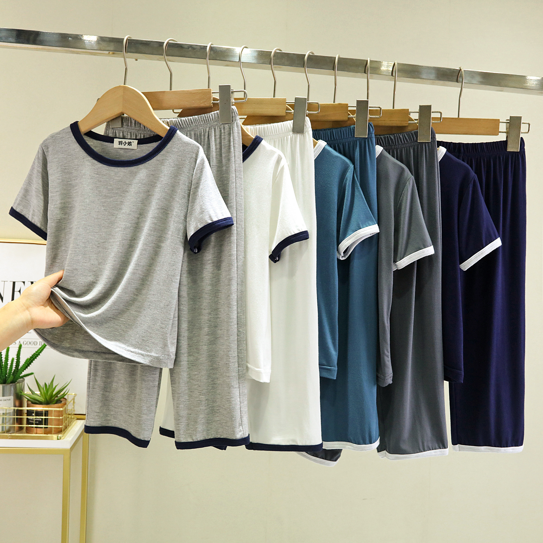 儿童莫代尔夏季舒适家居服睡衣