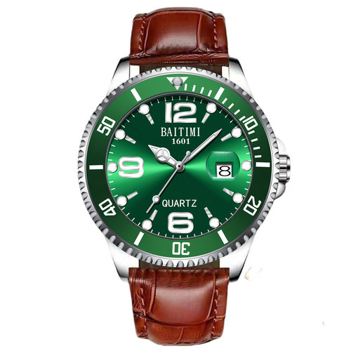 2025热销绿水鬼男士手表男款全自动表商务休闲防水夜光石英腕表