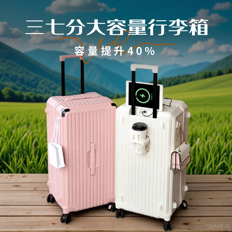 2025新款三七分行李箱超大容量