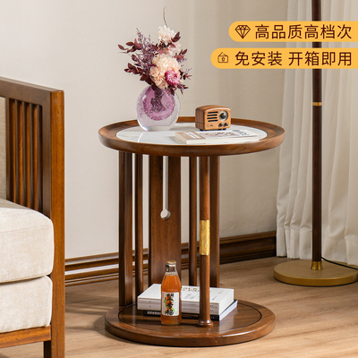 乌金木实木茶几沙发边几客厅家用可移动轻奢高级感阳台休闲小桌子