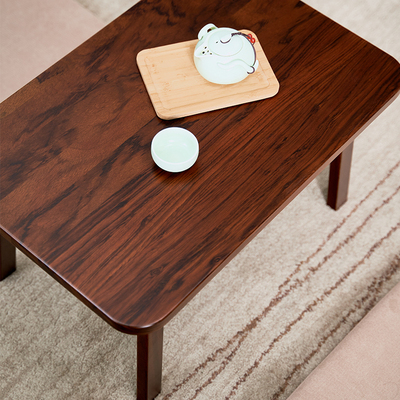 新中式乌金木全实木飘窗桌子茶几榻榻米床上学习桌小桌子炕桌家用