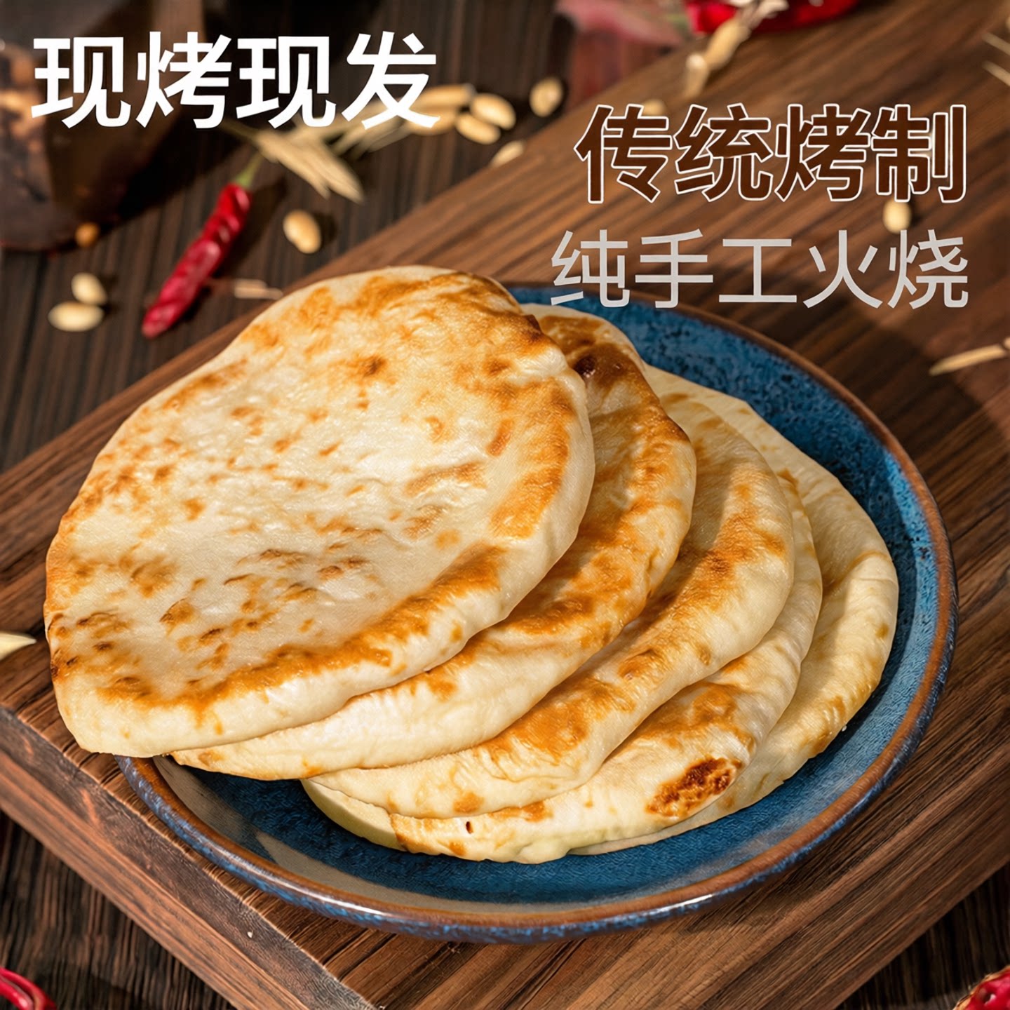 正宗河南烧饼纯手工火烧许昌禹州特色火烧夹菜发面饼火烧馍