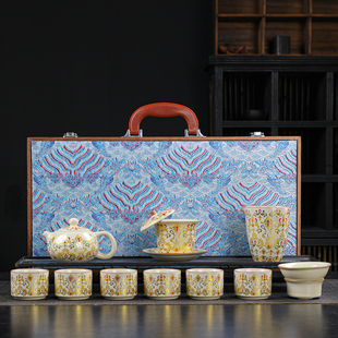 敦煌文创功夫茶具套装2026新款礼盒装高档高端大气茶壶茶杯礼品