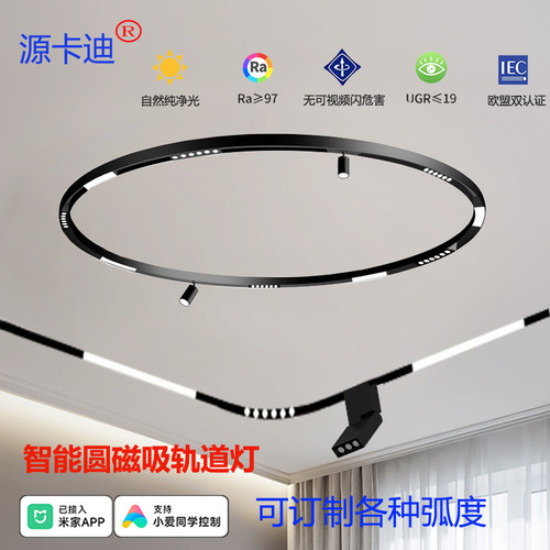 智能圆形磁吸轨道灯非标订制弧形