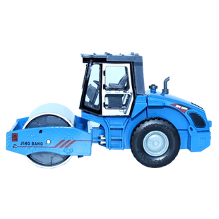 合金压路玩具车模型单钢轮压路机仿真铺路机压路车男孩修路工程车