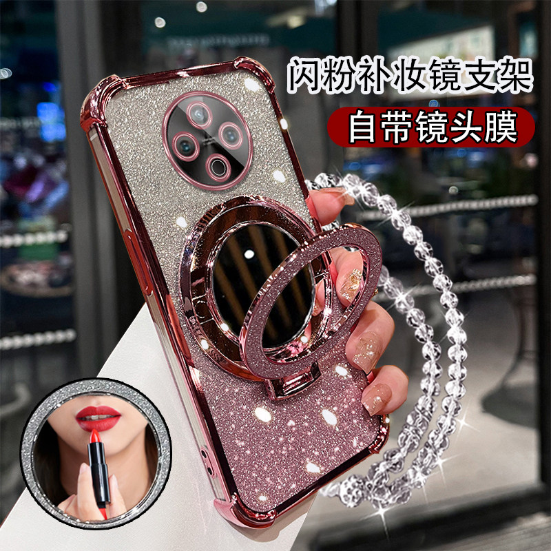 适用于vivoY500手机壳带镜头膜防摔V2506A时尚高颜值支架女款保护套vivoy500气囊硅胶软壳丫500全包vivi挂绳