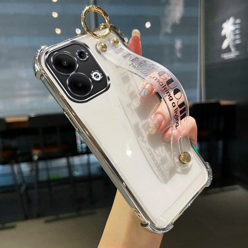 适用于字母腕带透明OPPOReno13手机壳新款PKM110轻奢女款Reno13Pro硅胶软壳PKK110防摔ren013pr0四角加厚全包