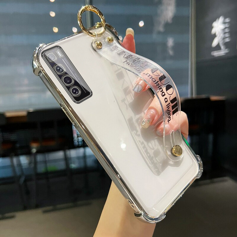 适用于字母腕带透明华为Nova7手机壳新款JEF-AN00轻奢女款nova7Pro硅胶软壳JER-AN20全包nova7se四角加厚防摔