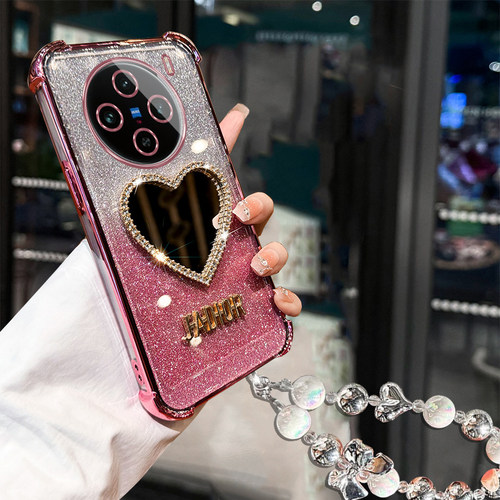 vivoX200硅胶创意手机壳带支架