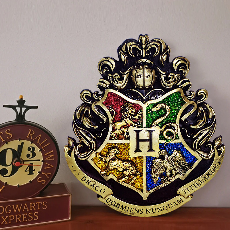 正版哈利波特校徽立体壁挂复古创意墙面装饰霍格沃茨周边挂件壁饰
