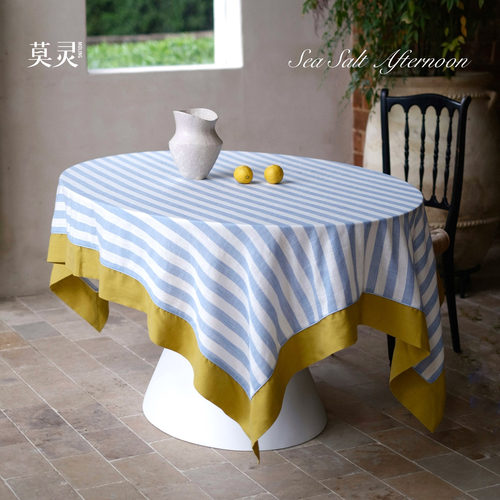 防水防油餐桌桌布亚麻拼接