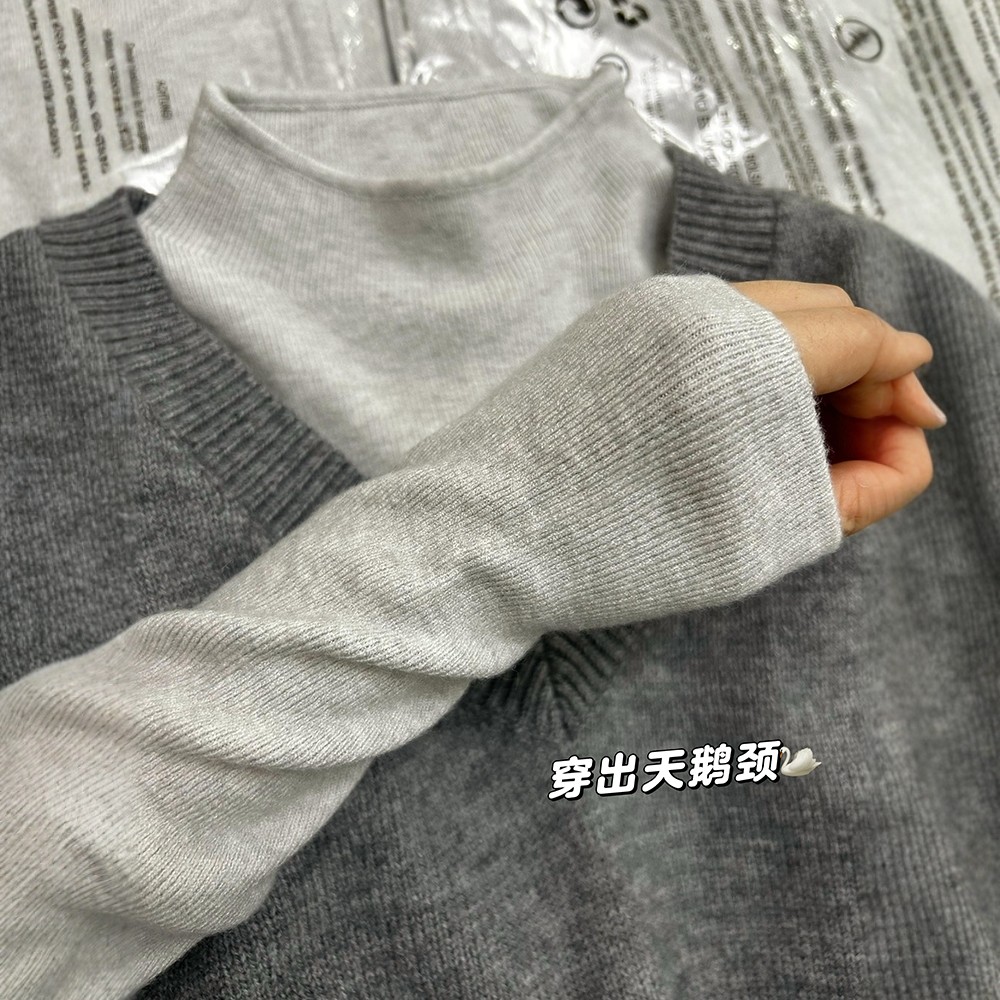 格雷系灰色长袖针织打底衫女秋冬保暖内搭半高领毛衣上衣2025新款,女装/女士精品,毛针织衫,淘宝优惠券,粉丝福利购,淘宝优惠卷