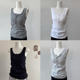 灰色纽扣吊带背心女夏季 上衣 显瘦白色打底无袖 螺纹棉韩版 百搭修身