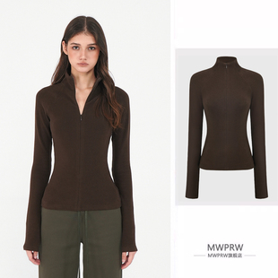 美拉德咖色半高领弹力德绒打底衫女秋冬休闲显瘦上衣修身卫衣内搭