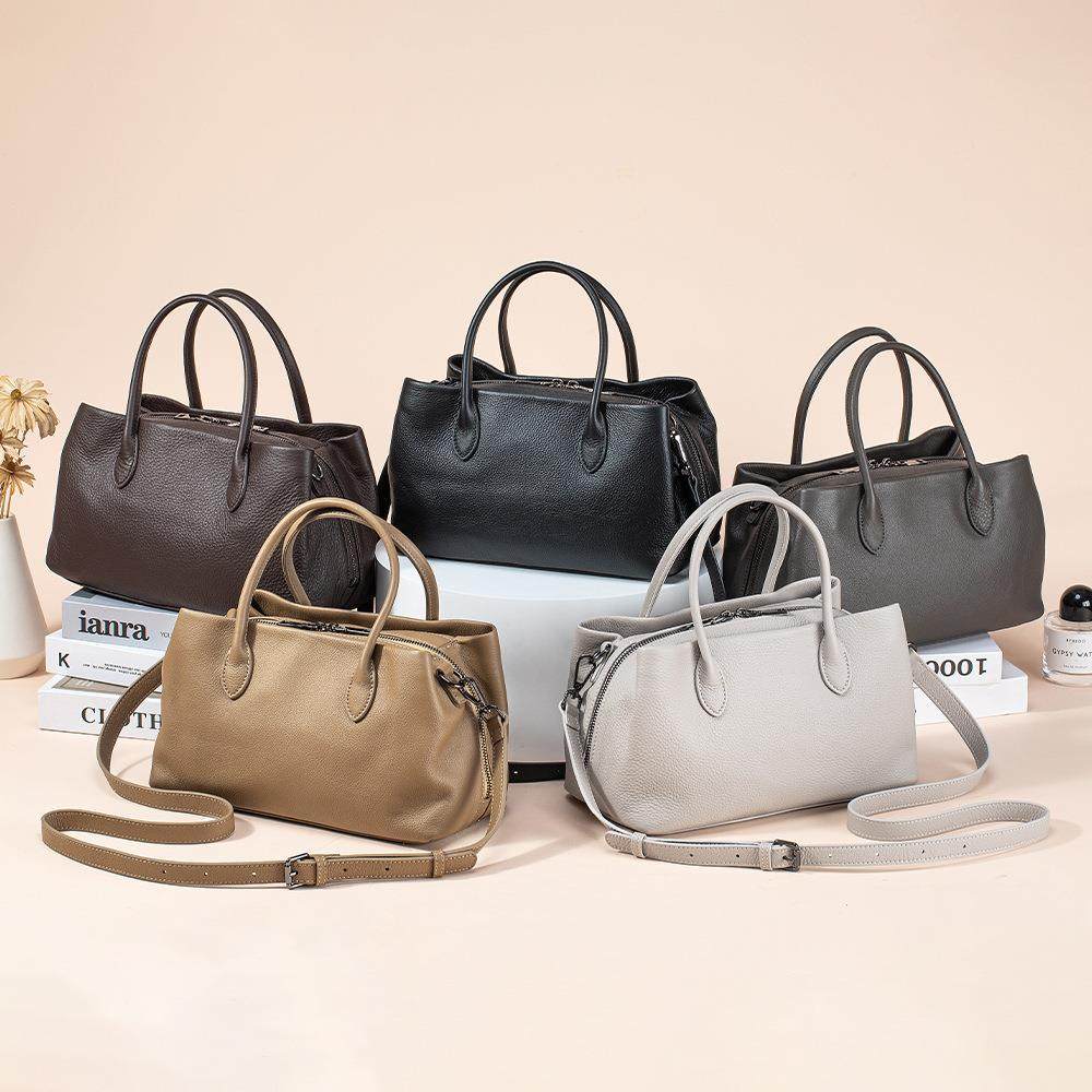 女包单肩斜挎包头层波士顿通勤手提牛皮新款百搭大容量枕头包质感,箱包皮具/热销女包/男包,腋下包,淘宝优惠券,粉丝福利购,淘宝优惠卷