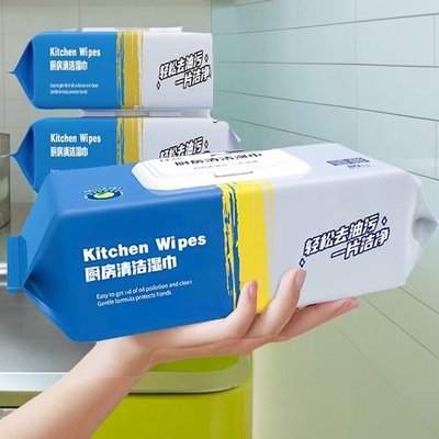厨房湿巾大包吸油去污家用抽取式带盖厨房清洁加大加厚