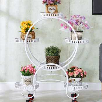 花架室内客厅多层省空间花盆架家用装饰庭院带轮可移动绿萝花架子