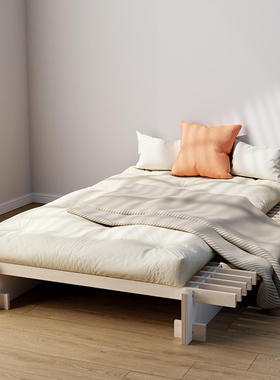 原版设计师Jakiko Futon Bed实木榻榻米无床头小户型1.5米齐边床
