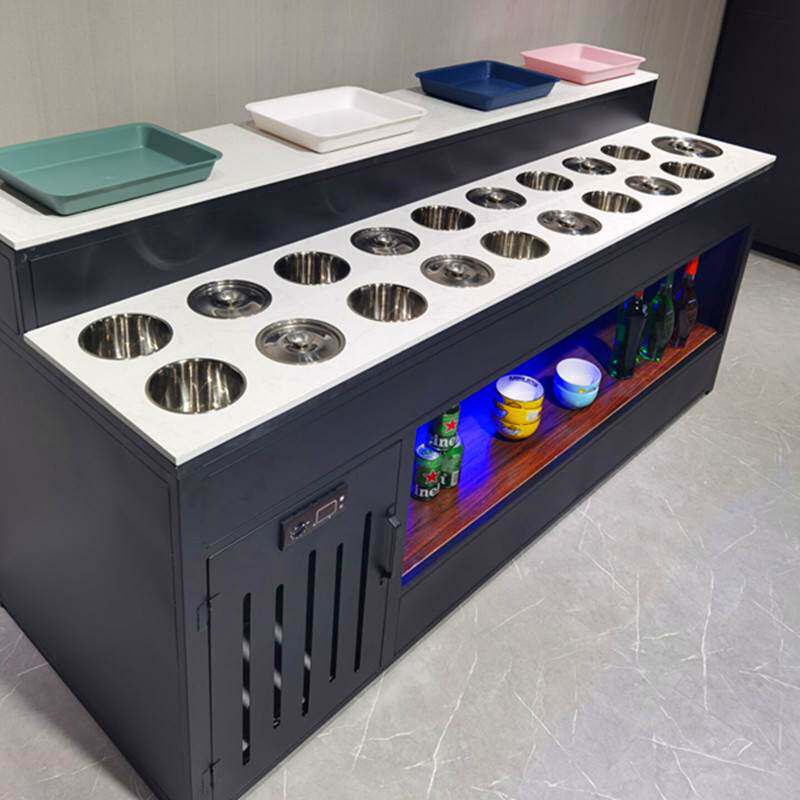 火锅店调料台自助串串香调味台酱料台冷藏保鲜小料台海底蘸料台柜