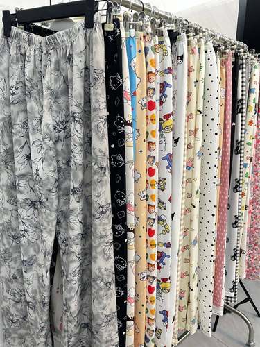 2024新款80-300斤可穿可爱卡通睡裤显瘦夏季薄款特大码睡裤外穿