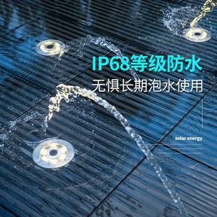 LED不锈钢超薄喷泉灯中孔一体防水涌泉灯水下防水低压鱼池景观灯