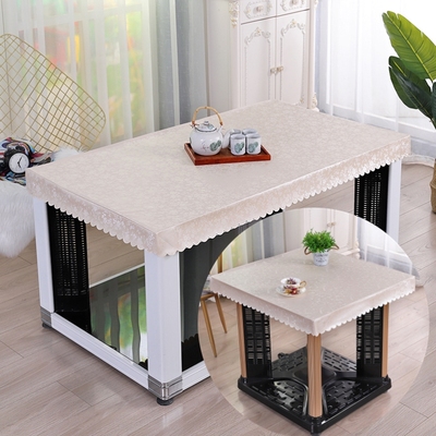 80x80桌布烤火电炉考火桌子罩套四方正方形皮罩免洗防油防水防烫