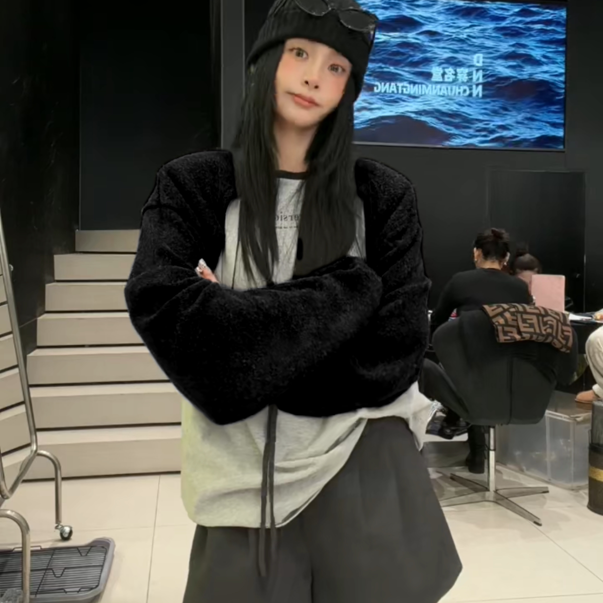 高品穿名堂同款长袖t恤女