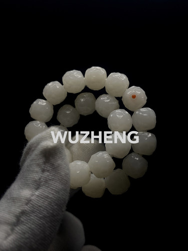 无争出品精工白玉菩提根灵动龙鳞无相手工雕刻无胶镶嵌高抛玻璃底