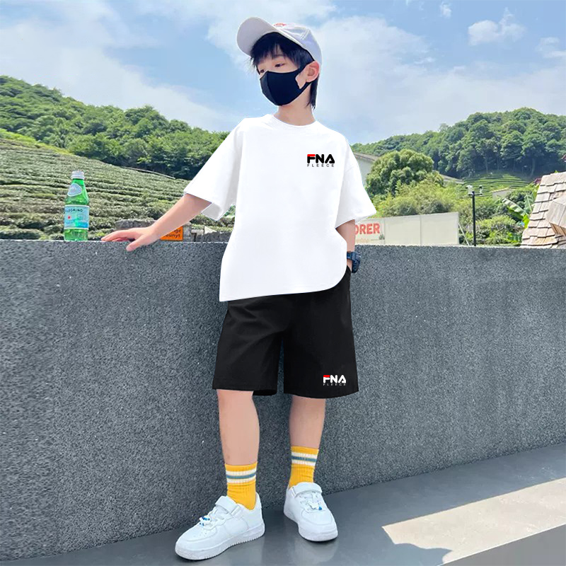 官方旗舰店正品菲乐享悦夏季儿童运动套装2025新款男童装短袖短裤