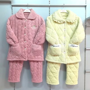 家居服套装 长裤 亲肤柔软抗静电 25403085加厚长袖 香蜜闺秀女士冬款