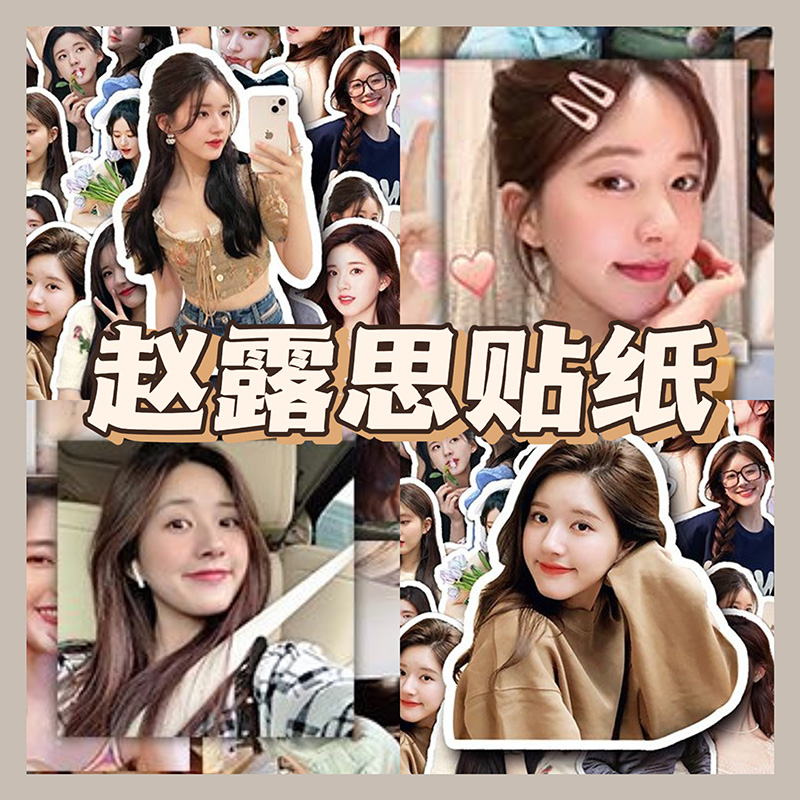 110张女明星赵露思贴纸装饰 手账素材防水行李箱贴画