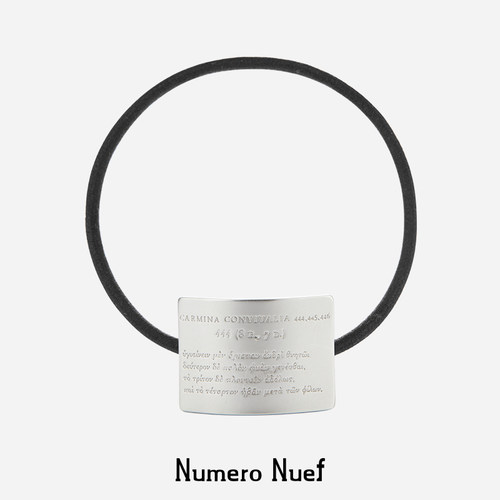 Nuef 《幸福四重奏》古希腊诗文镀银拉丝发绳头绳手链两用