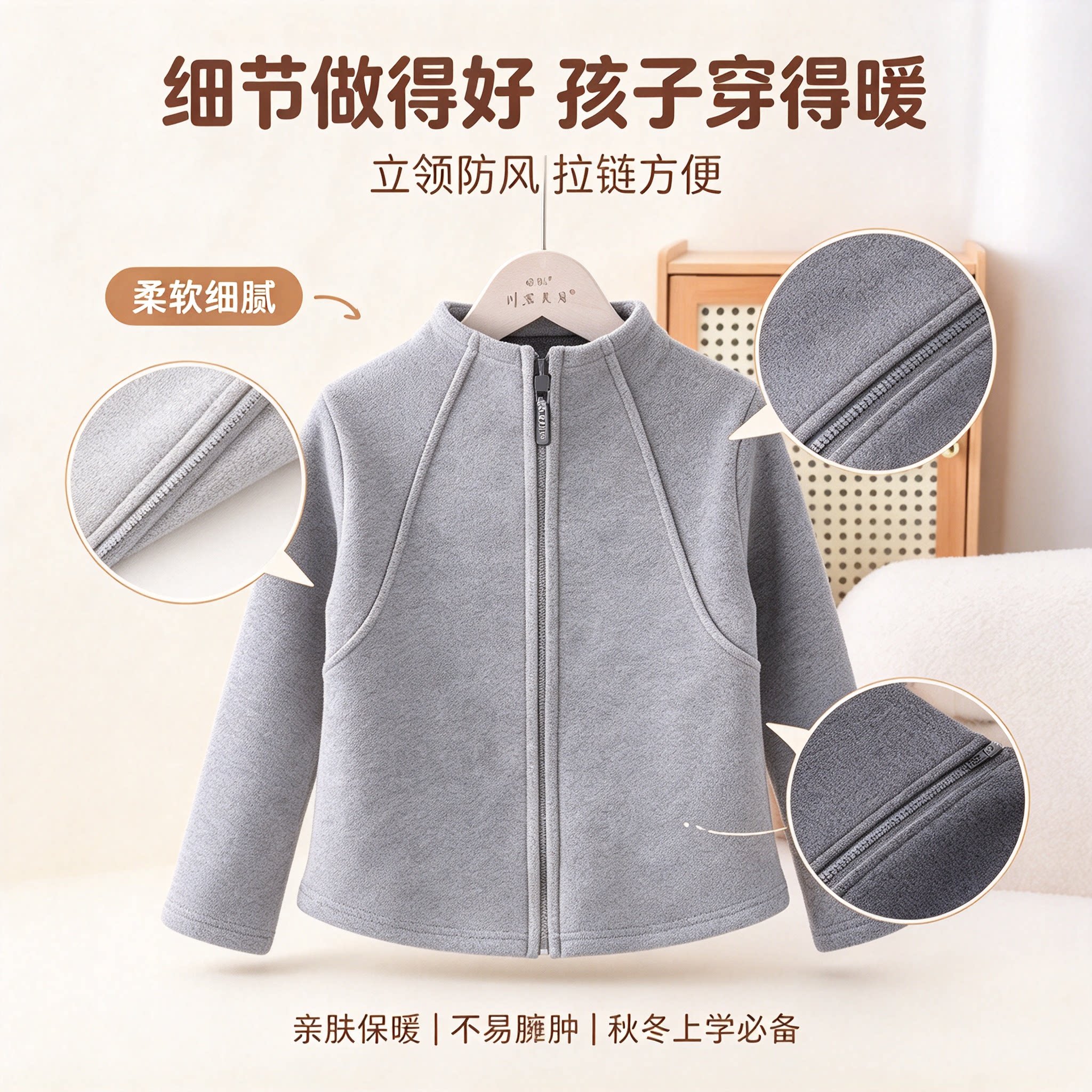 秋冬加绒加厚校服内搭棉衣