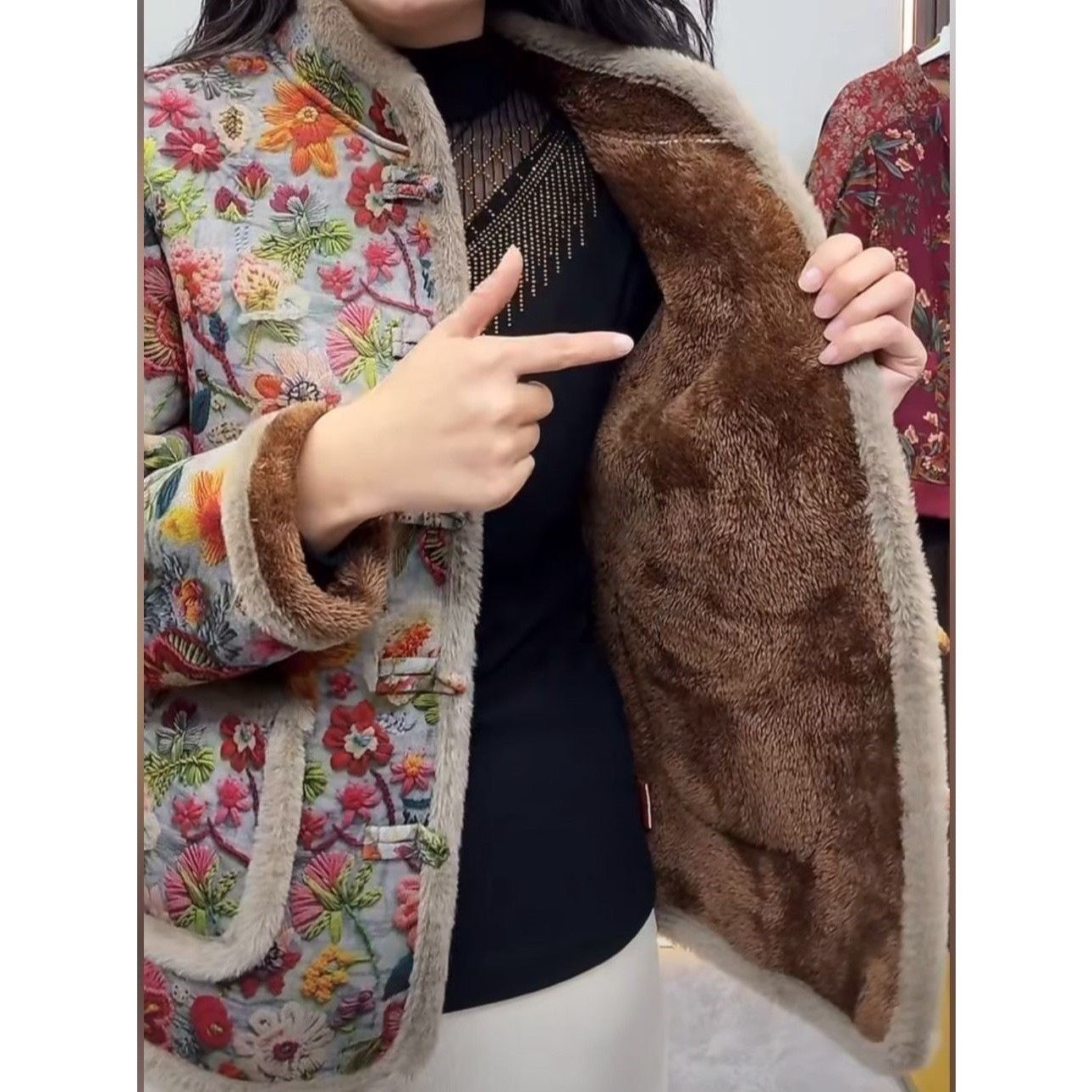 冬季新款妈妈加绒加厚棉衣棉服中老年保暖碎花中式盘扣外套棉袄女,女装/女士精品,棉衣/棉服,淘宝优惠券,粉丝福利购,淘宝优惠卷