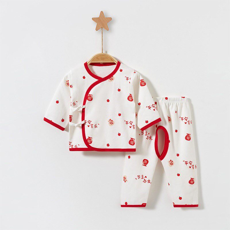 新生婴儿衣服春秋冬季初生纯棉和尚打底薄款分体秋衣秋裤宝宝套装