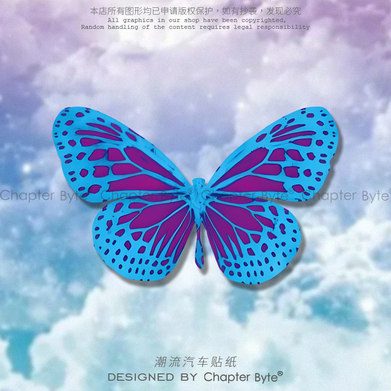 不留痕不留胶不掉色防水防晒车贴