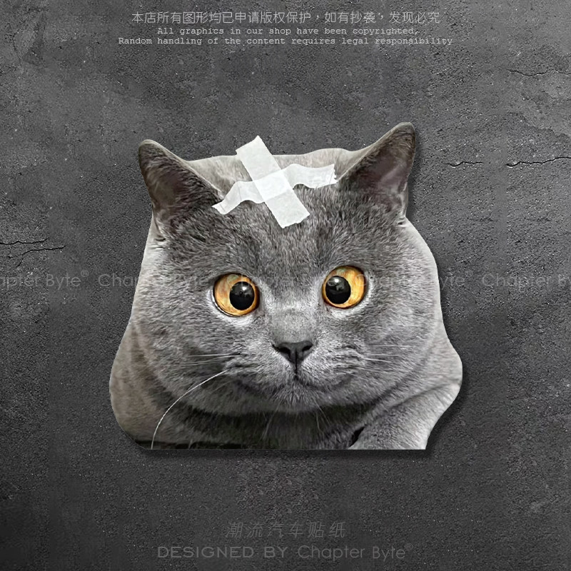 汽车贴纸搞笑猫咪个性创意车贴