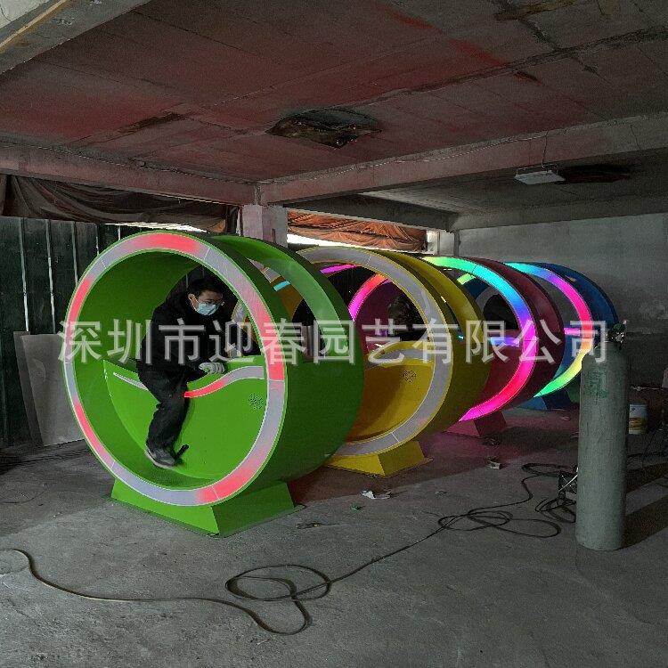 景区公园玩水玩具互动传感脚踏踩水车喷水车骑行锻炼互动自行车