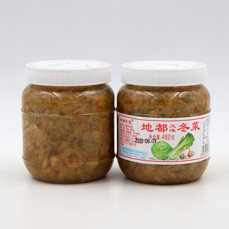 地都冬菜480g*6瓶整箱包邮潮汕特产广东粤式砂锅粥餐饮商用非500g