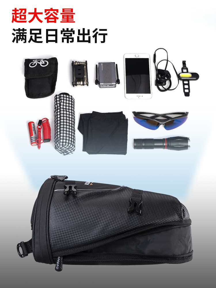 川崎机车包拎包车尾包摩托车后坐座包后靠后备箱包可扩展骑行装备
