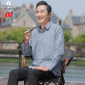 2025新款 衬衫 老年人爷爷衣服春秋款 爸爸夏装 套装 中老年衬衣男长袖