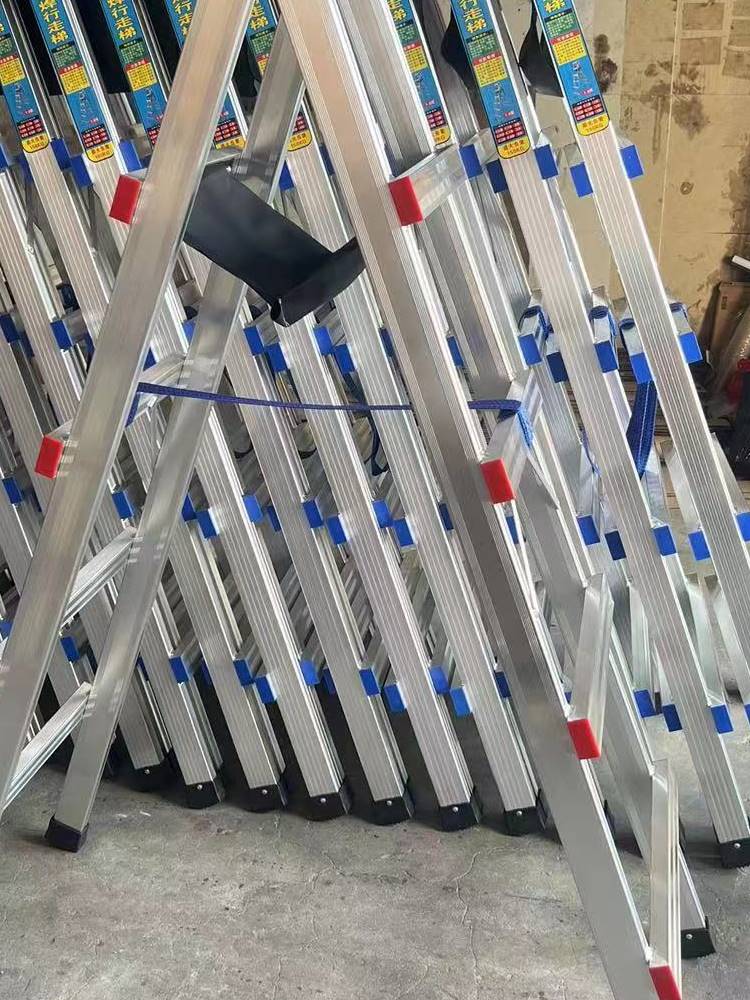 铝合金梯子可行走人字梯加厚焊接工程梯木工移动装修家用折叠铝梯