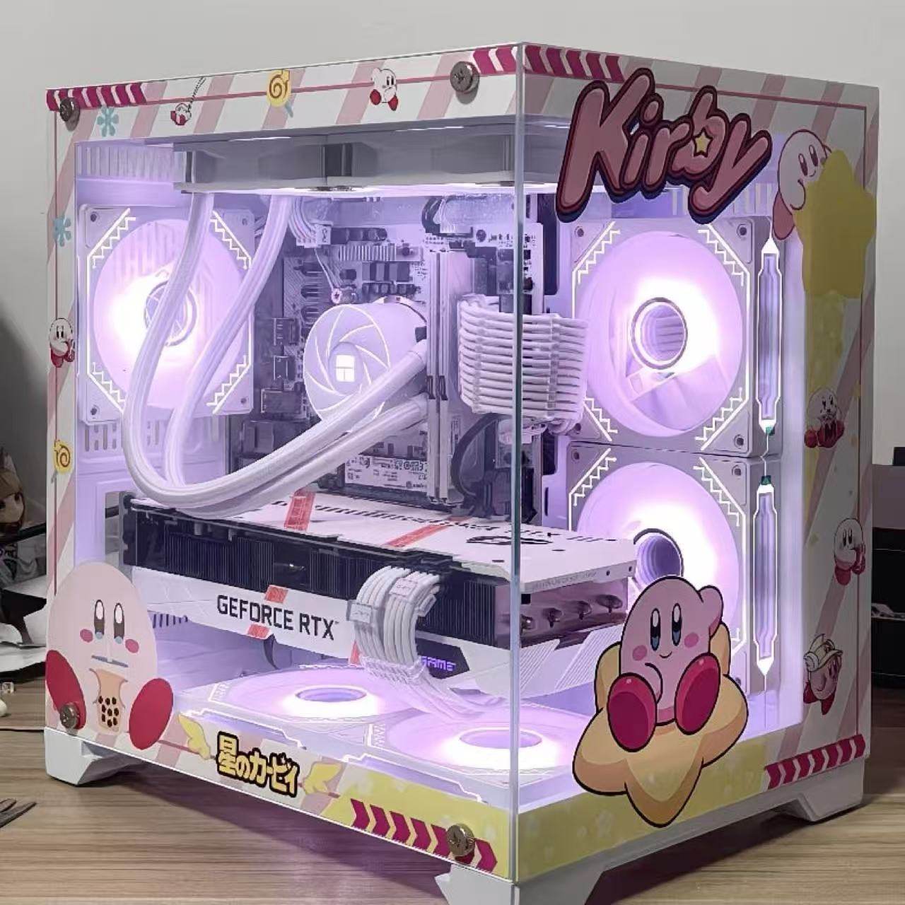 2026热卖新款玩嘉中塔式机箱高颜值二次元卡通风透明RGB游戏机箱,电脑硬件/显示器/电脑周边,机箱,淘宝优惠券,粉丝福利购,淘宝优惠卷
