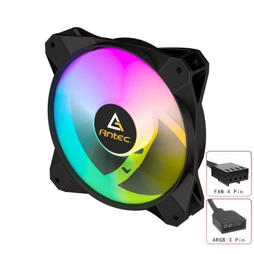 安钛克4针PWM调速5V3针ARGB风扇