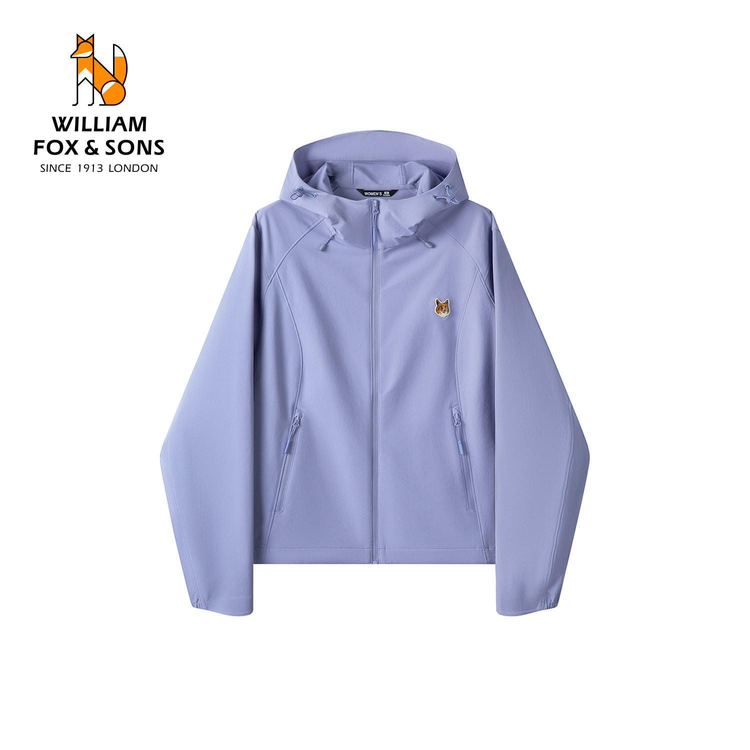 【9.6新品5折】女款户外连帽夹克仿冲锋衣轻薄显瘦紫色外套上衣女