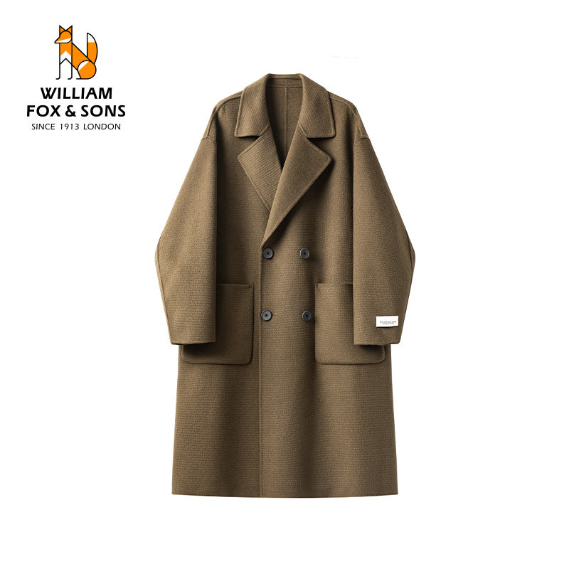【限时清仓】英国小狐狸休闲立体华夫格肌理羊毛双面呢大衣男女,男装,毛呢大衣,淘宝优惠券,粉丝福利购,淘宝优惠卷