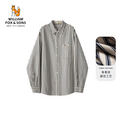 高级感定织色纺提花休闲男士 长袖 衬衫 威廉福克斯2025秋季 女款 衬衣