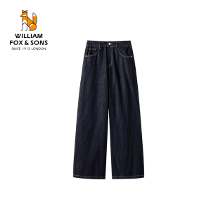 子 宽松直筒休闲牛仔裤 威廉福克斯男装 亲肤莱赛尔纤维混纺复古经典